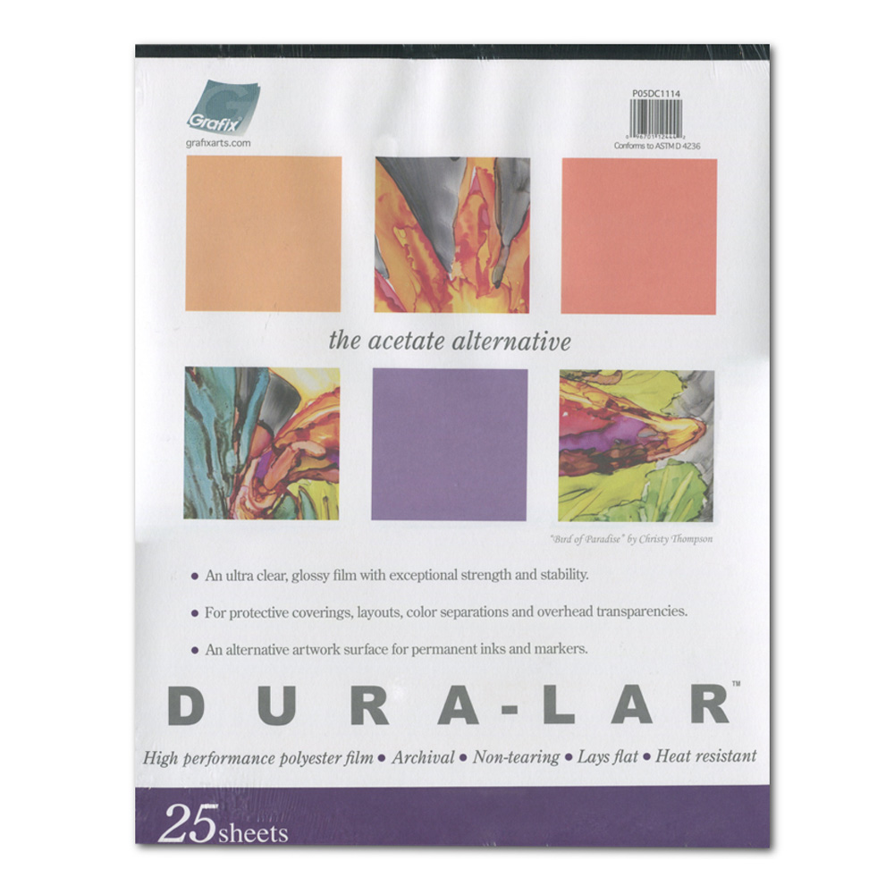 Clear Dura-Lar .003 25 Sheet Pad 9X12