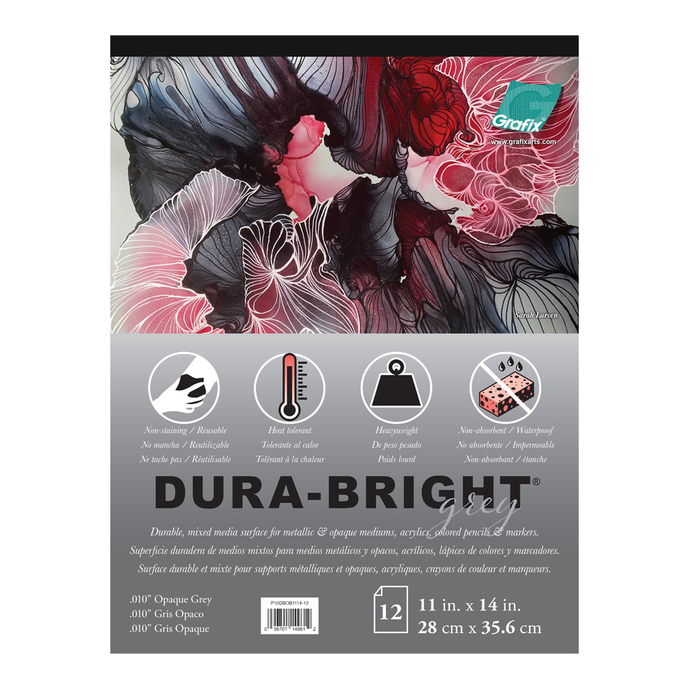 Grafix Dura-Bright .01 Gray 11X14 Pad 12/Sh