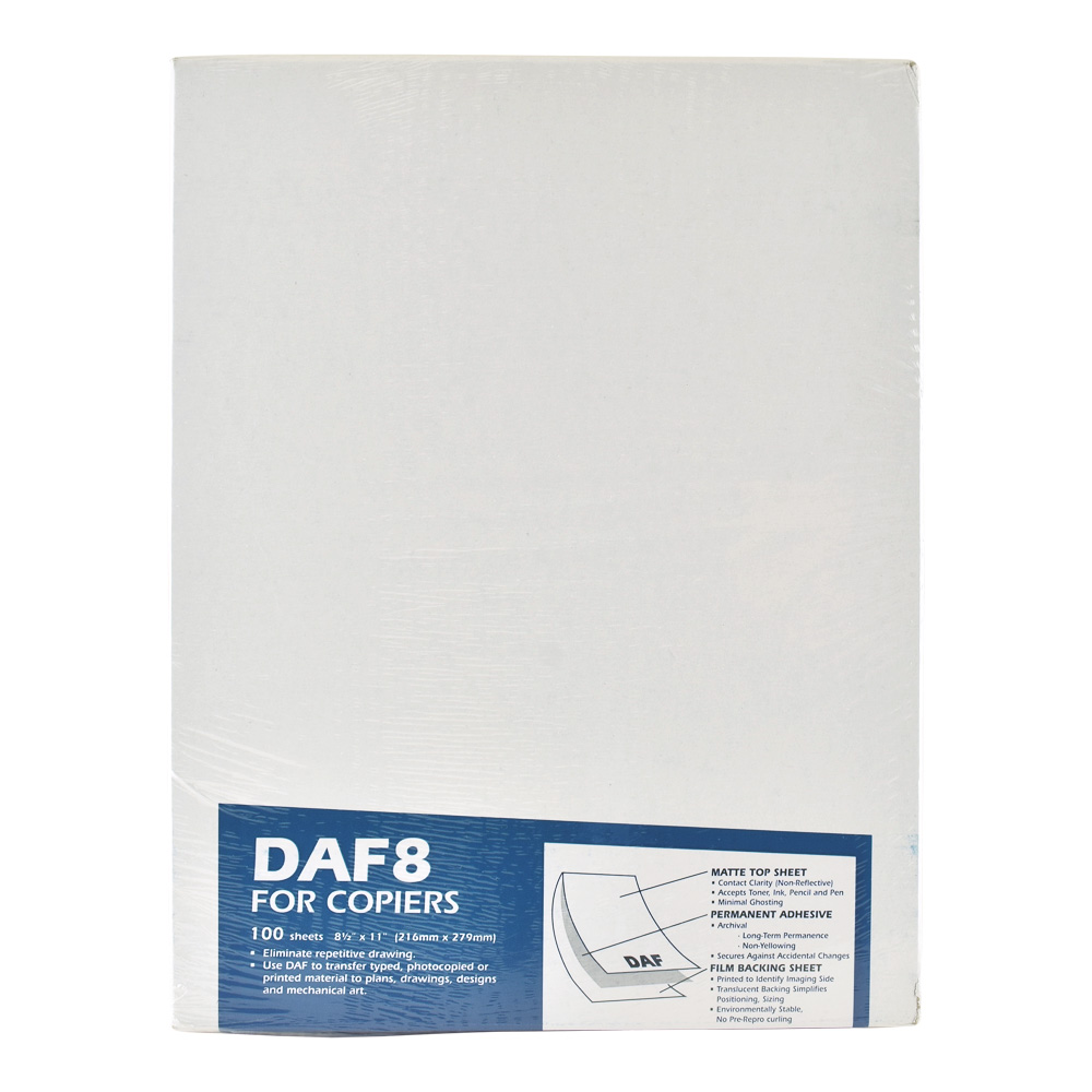 Drafting Applique Film Daf8 8.5X11 Pkg 100