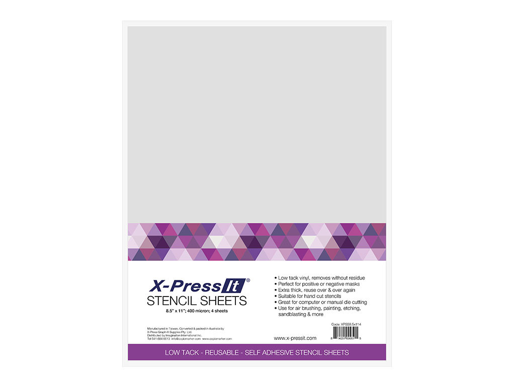 Xpress It Stencil Sheets 8.5x11 4/Sh