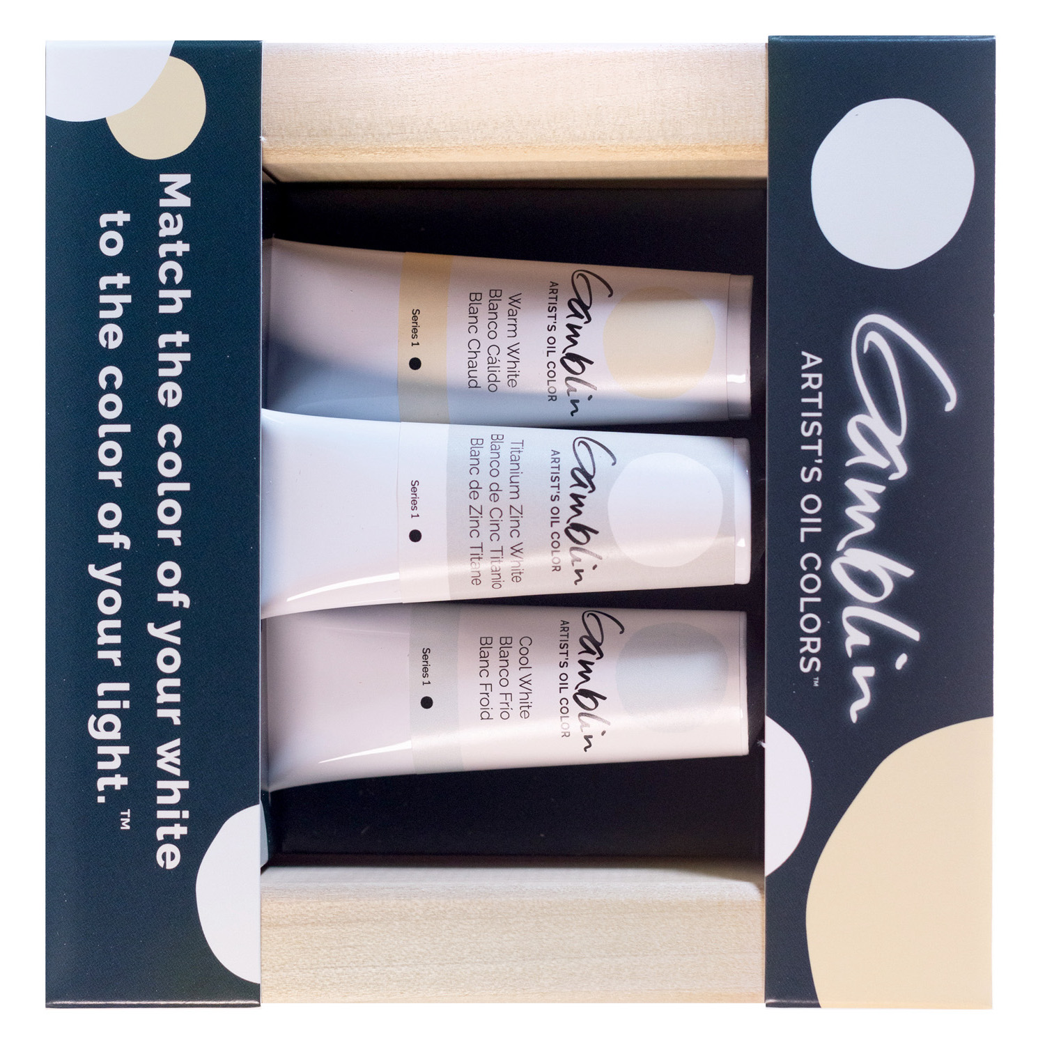 Gamblin Art Grade White Set of 3