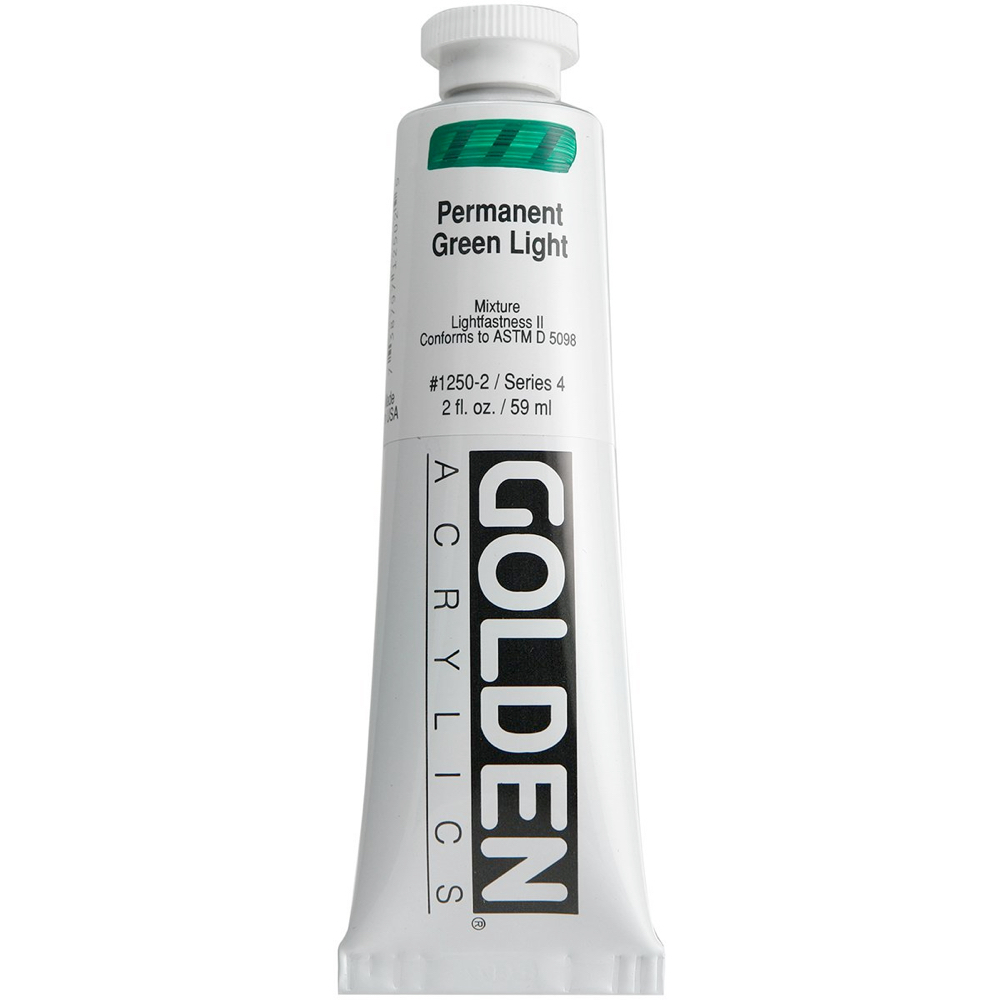 Golden Acrylic 2 oz Permanent Green Light