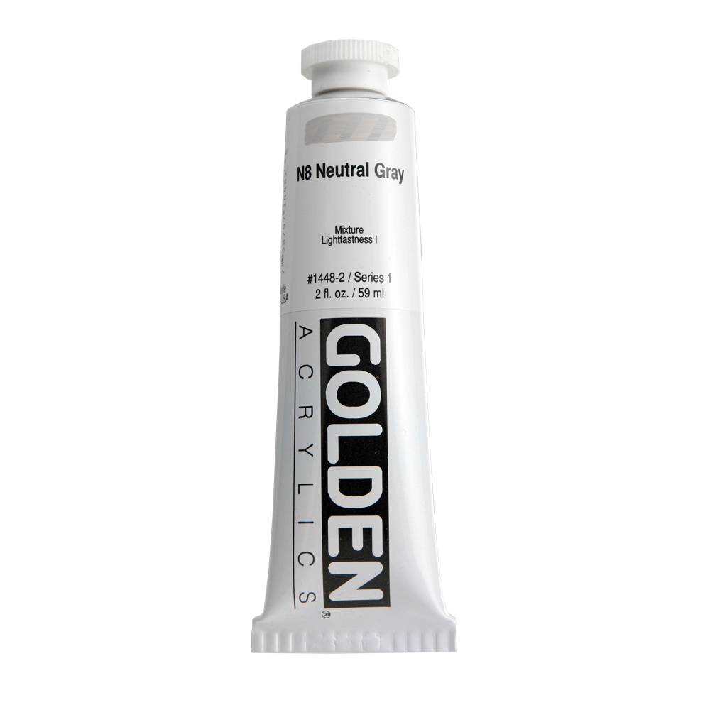 Golden Acrylic 2 oz Neutral Gray N8