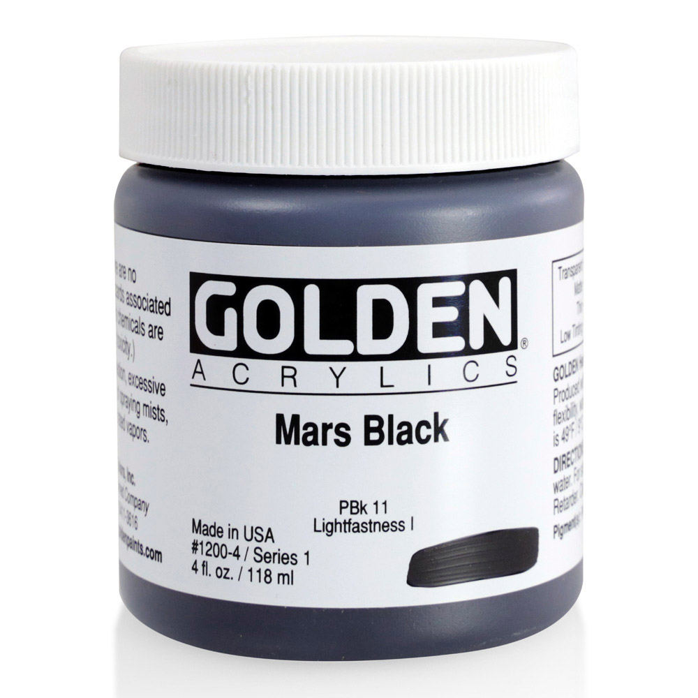 Golden Acrylic 4 oz Mars Black