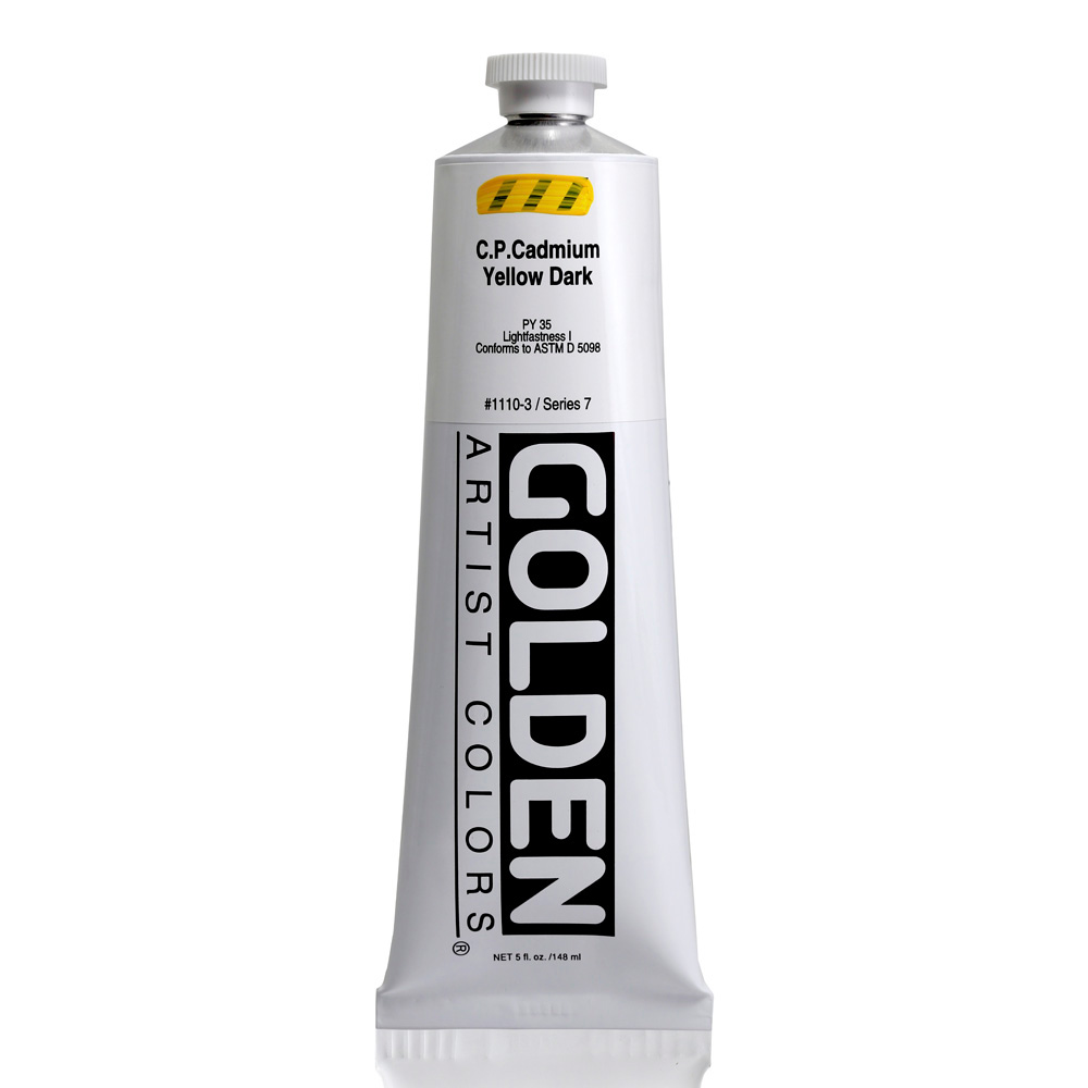 Golden Acrylic 5 oz Cadmium Yellow Dark