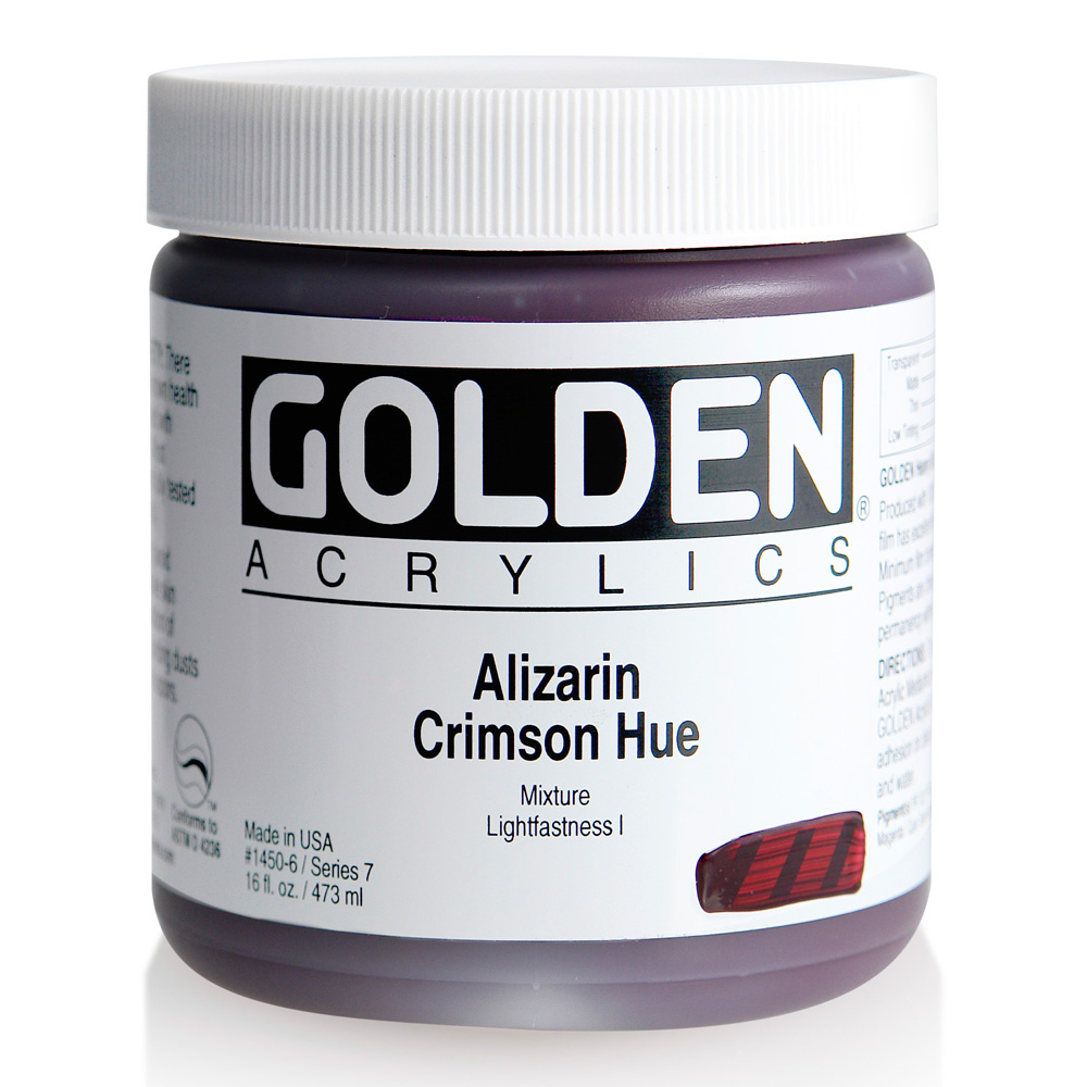 Golden Acrylic 16 oz Alizarin Crimson