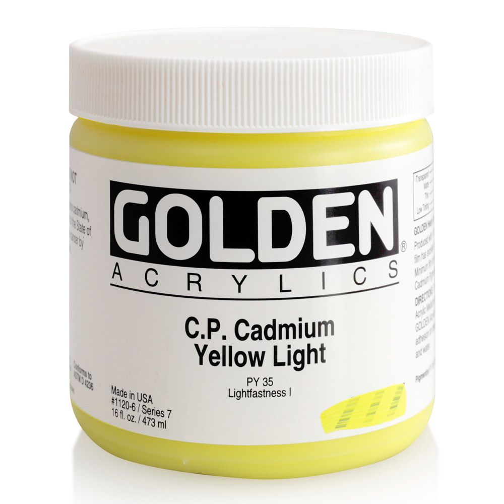 Golden Acrylic 16 oz Cadmium Yellow Light