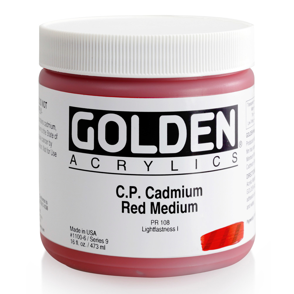 Golden Acrylic 16 oz Cadmium Red Medium
