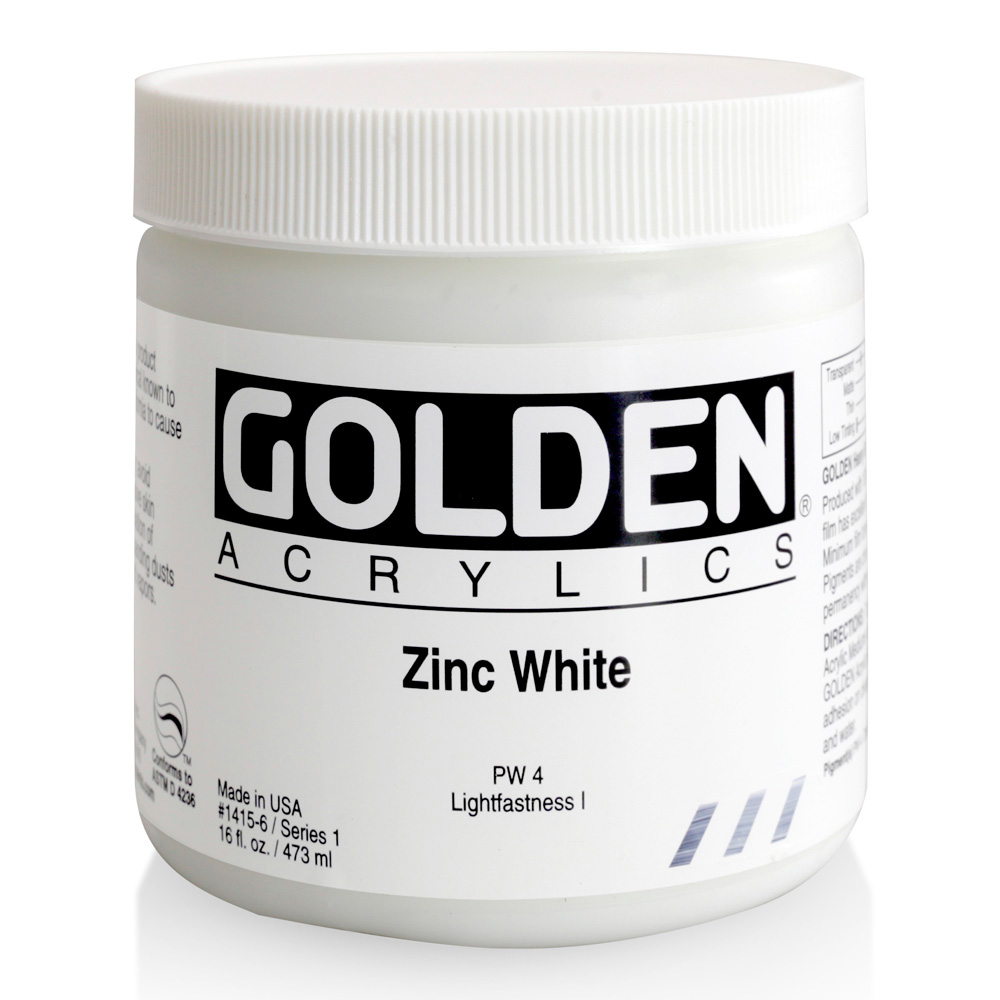 Golden Acrylic 16 oz Zinc White