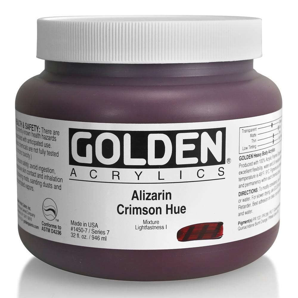 Golden Acrylic 32 oz Alizarin Crimson Hue