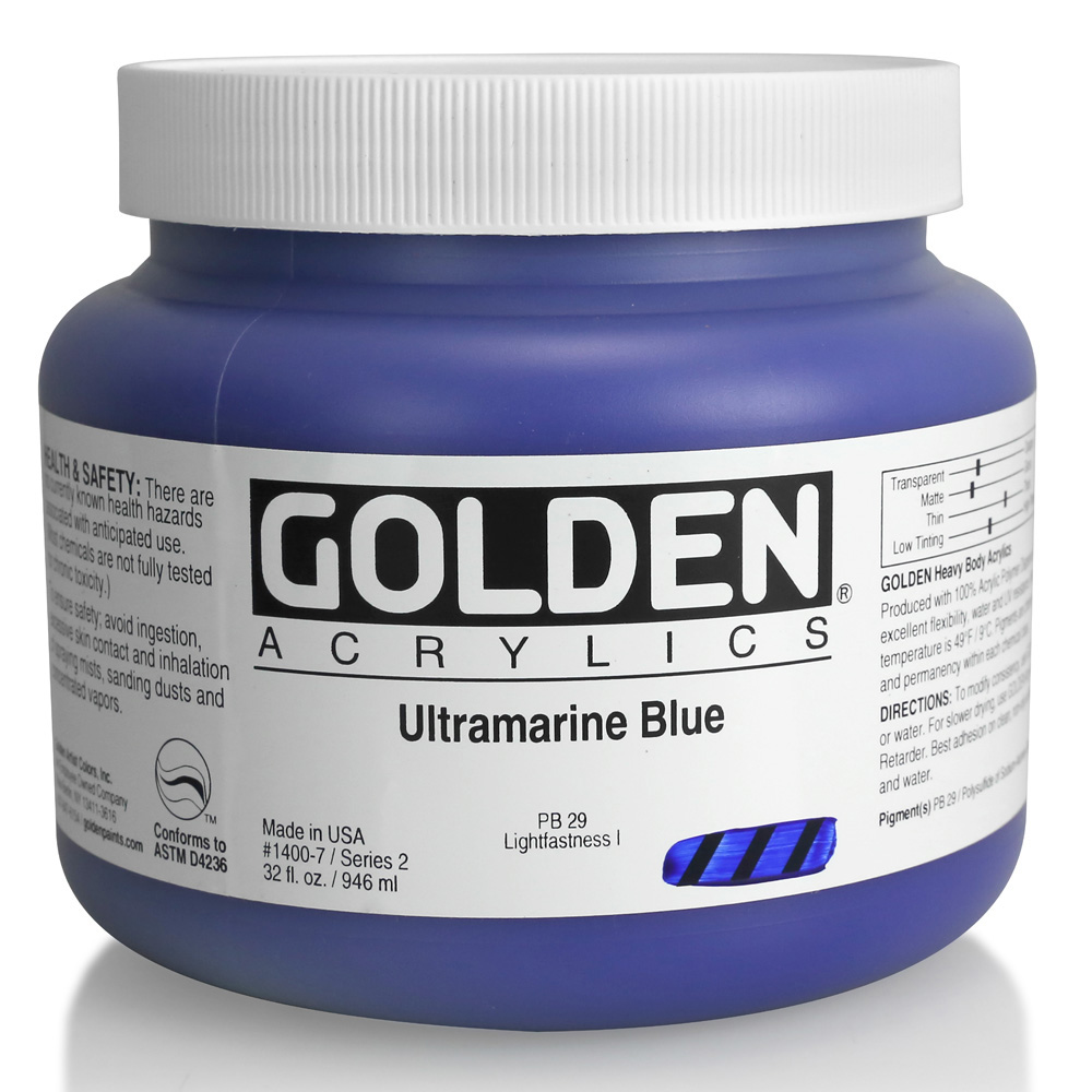 Golden Acrylic 32 oz Ultramarine Blue