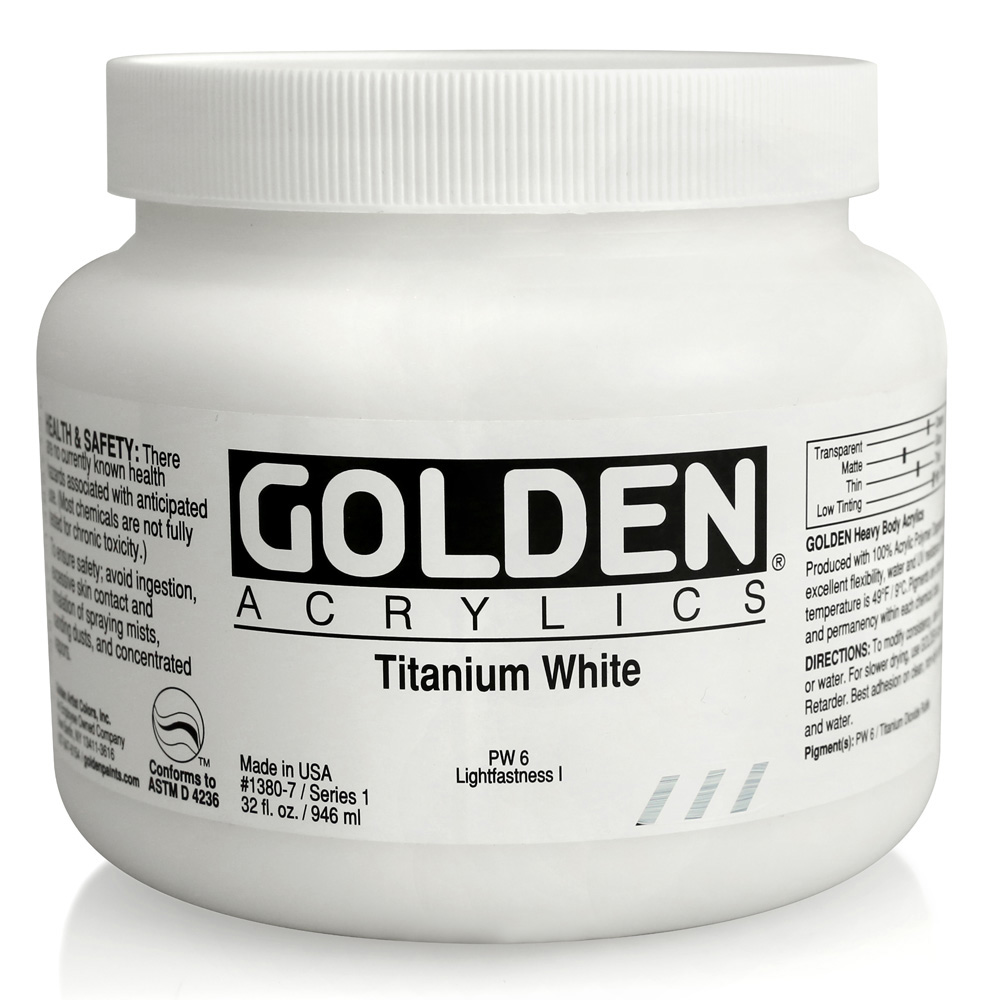 Golden Acrylic 32 oz Titanium White