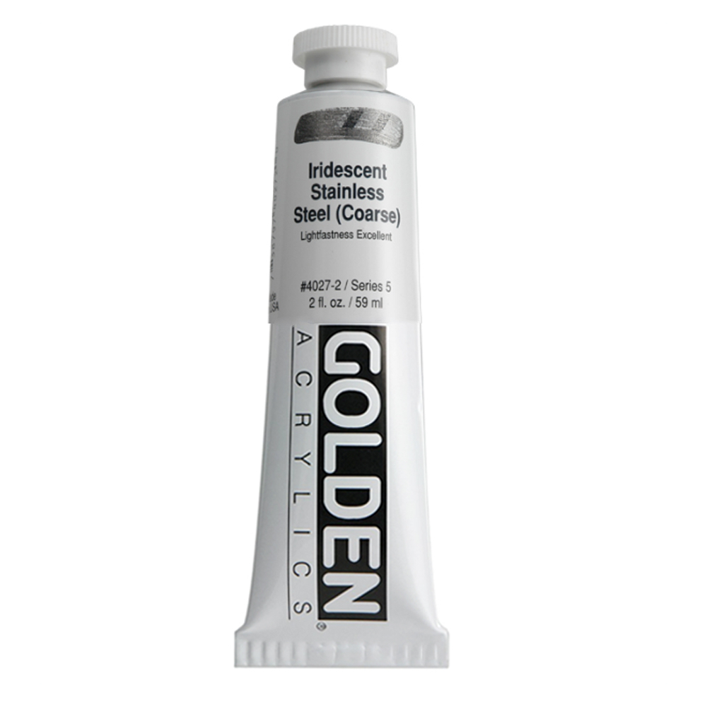 Golden Acrylic 2 oz Irid Stnls Steel Coarse