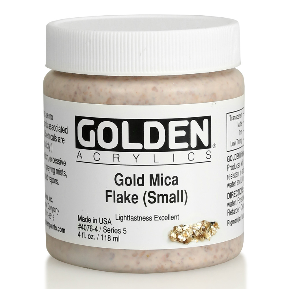 Golden Acrylic 4 oz Gold Mica Flake Small