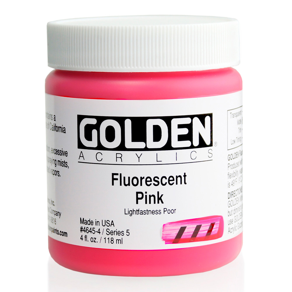 Golden Acrylic 4 oz Fluorescent Pink