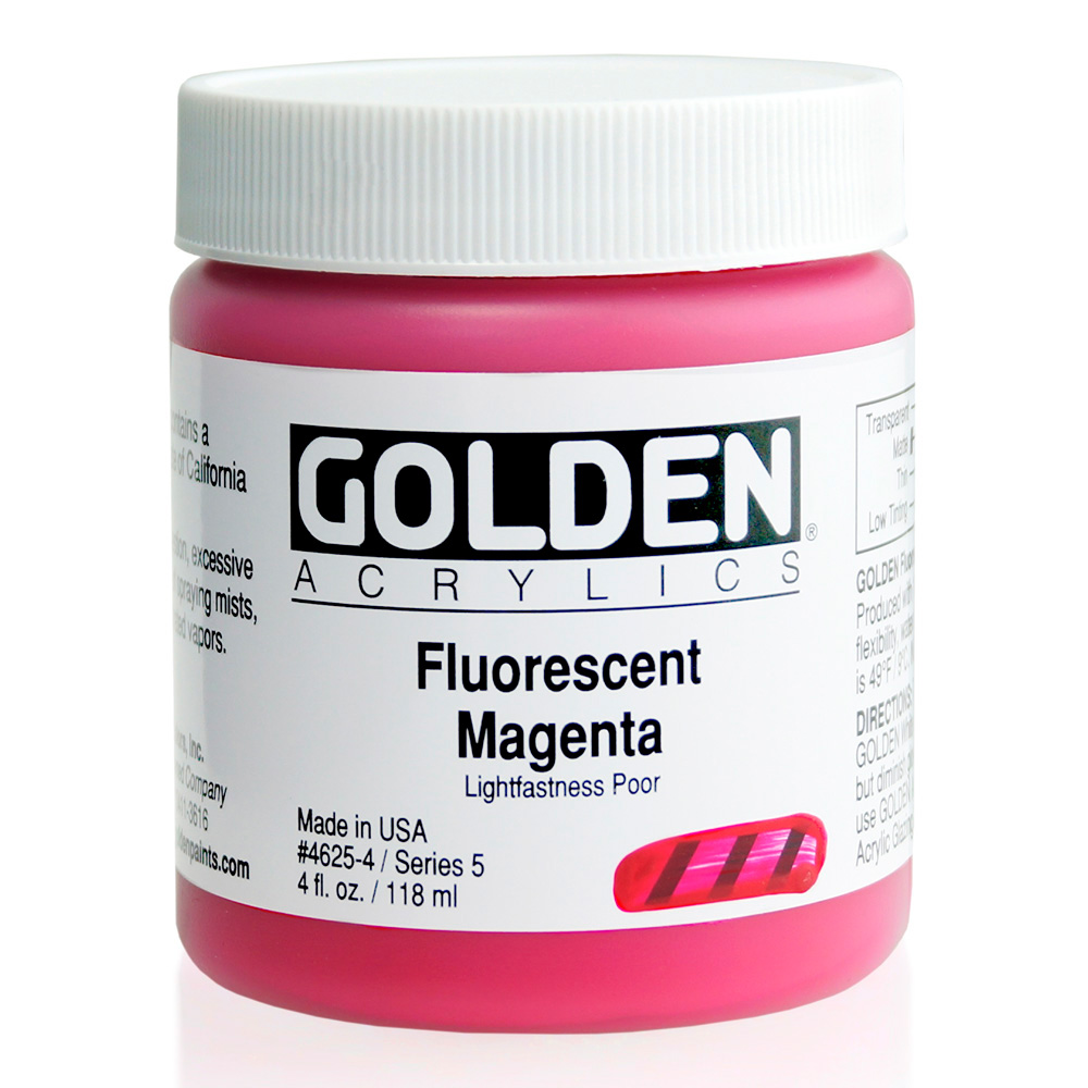 Golden Acrylic 4 oz Fluorescent Magenta