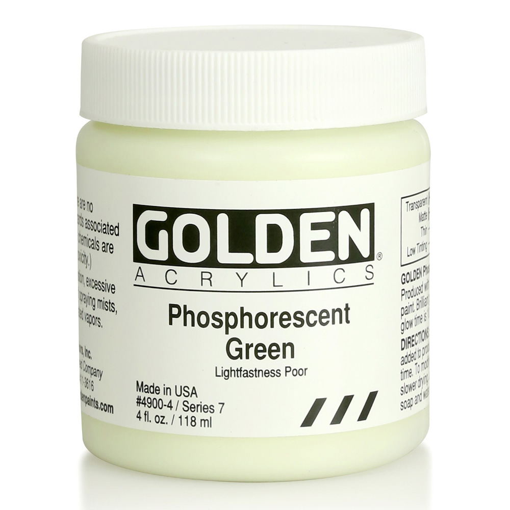 Golden Acrylic 4 oz Phosphorescent Green