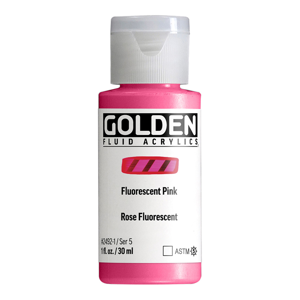 Golden Fluid Acrylic 1 oz Fluorescent Pink