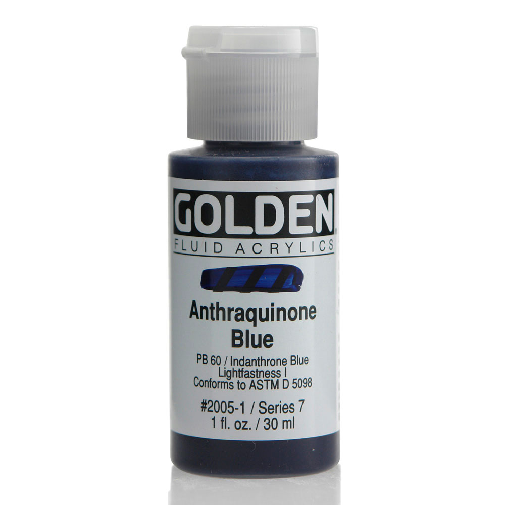 Golden Fluid Acrylic 1 oz Anthraquin Blue