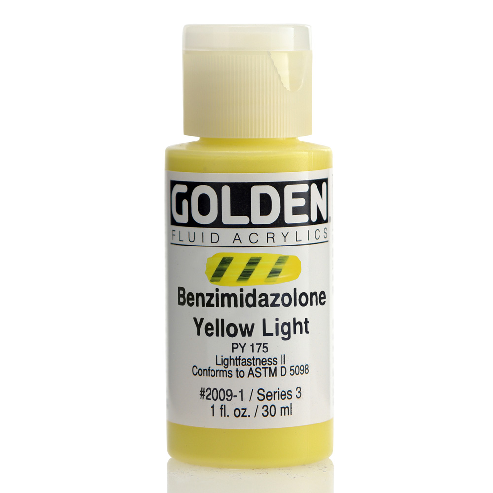 Golden Fluid Acrylic 1 oz Benz Yellow Light