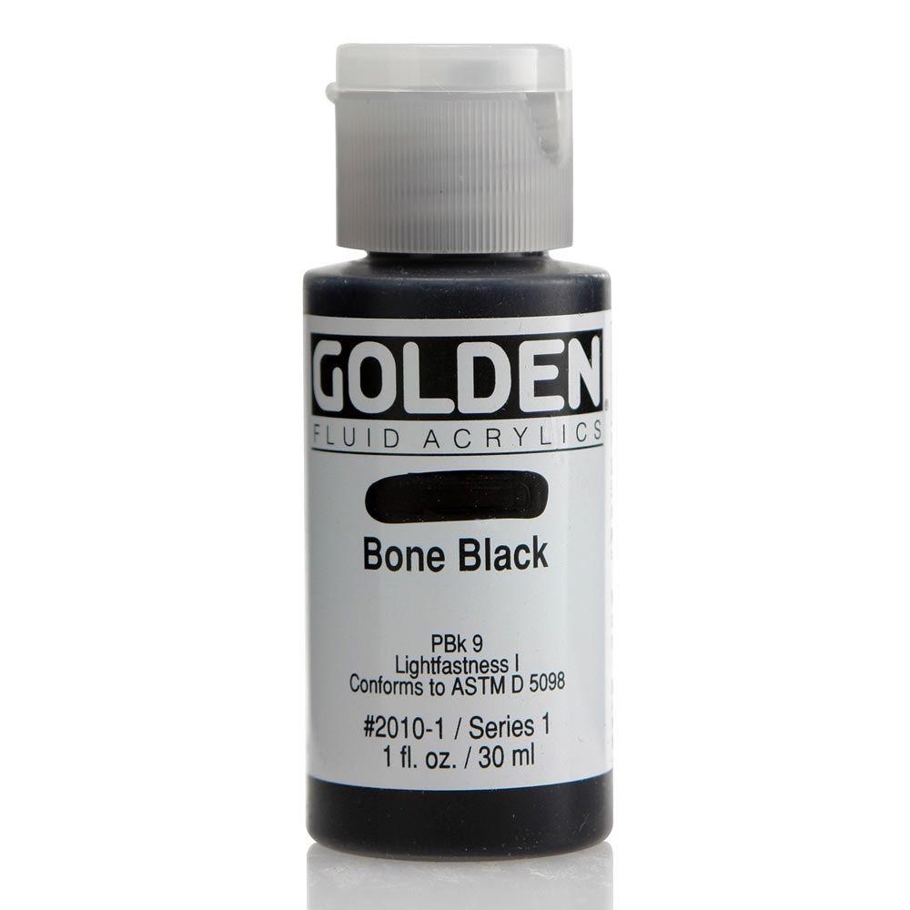 Golden Fluid Acrylic 1 oz Bone Black