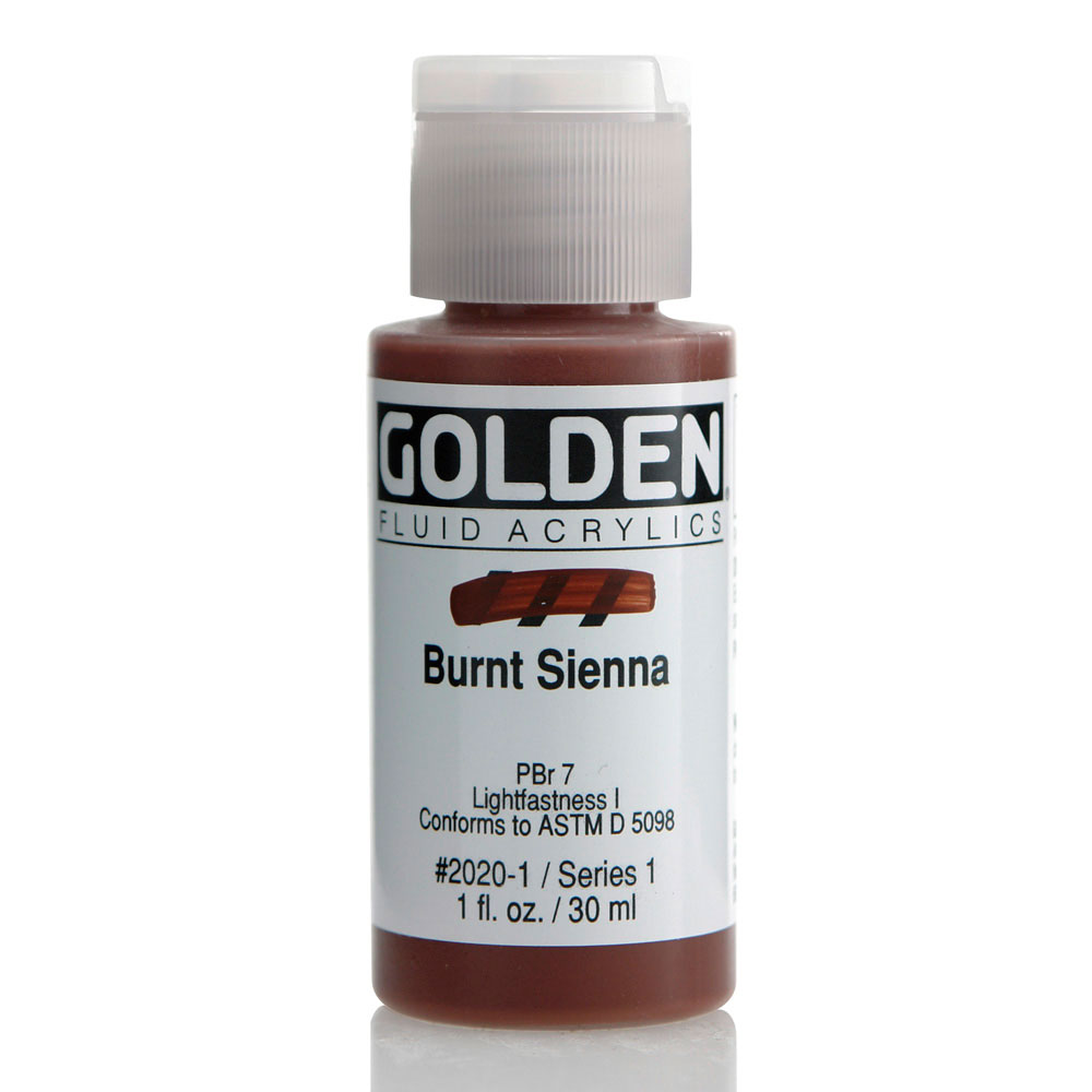 Golden Fluid Acrylic 1 oz Burnt Sienna