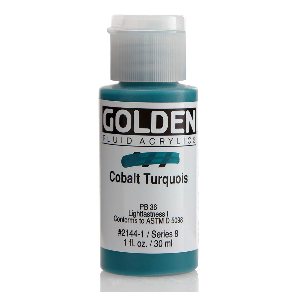 Golden Fluid Acrylic 1 oz Cobalt Turquoise