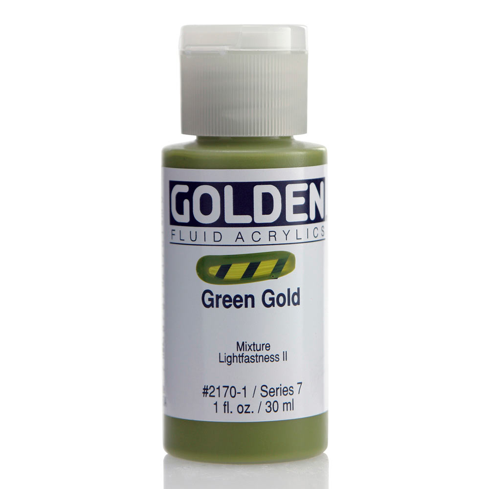 Golden Fluid Acrylic 1 oz Green Gold