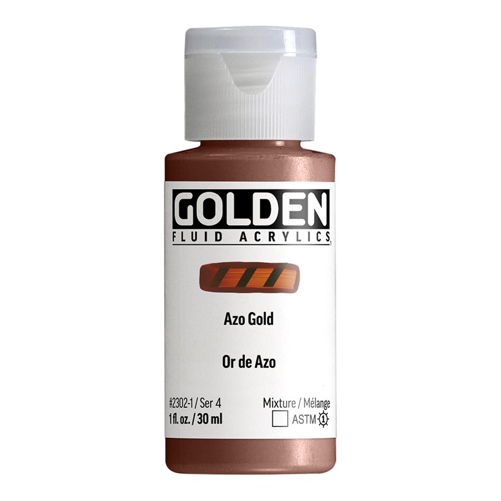 Golden Fluid Acrylic 1 oz Azo Gold