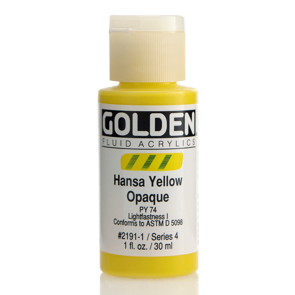 Golden Fluid Acrylic 1 oz Hansa Opaque Yellow