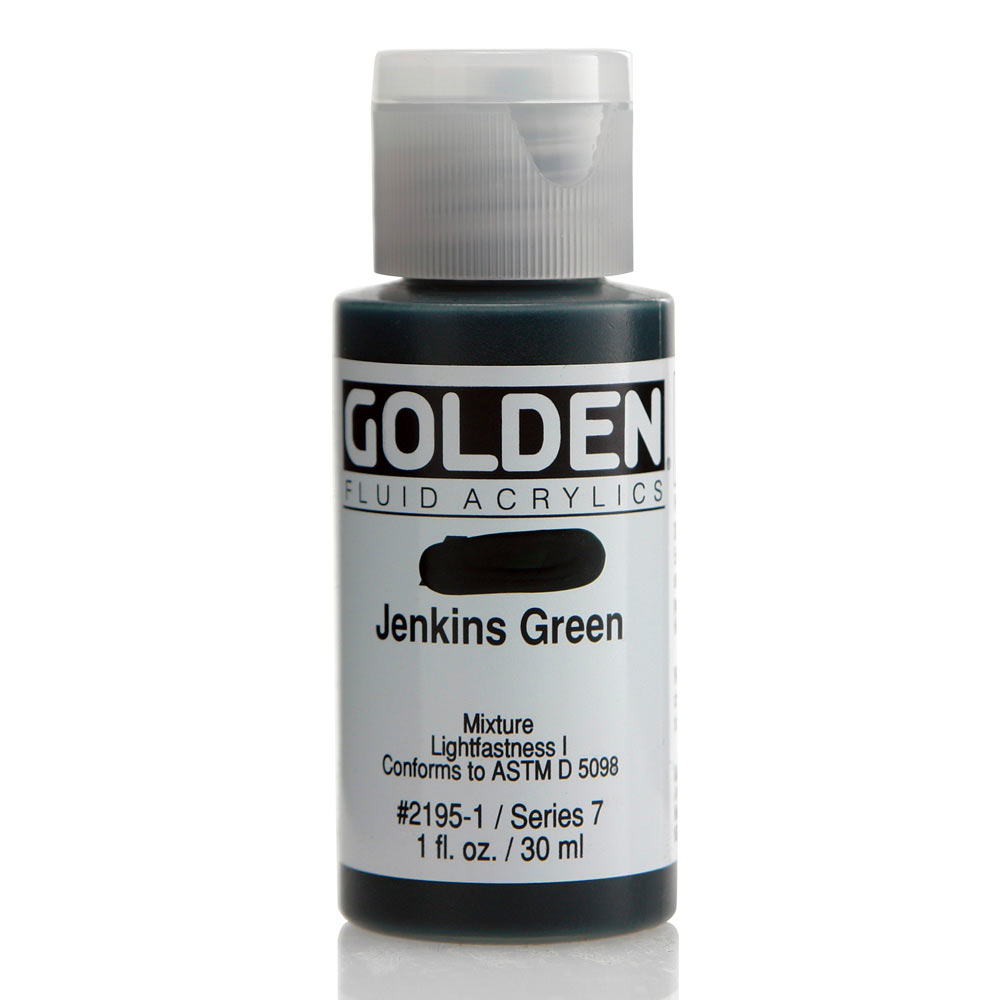 Golden Fluid Acrylic 1 oz Jenkins Green