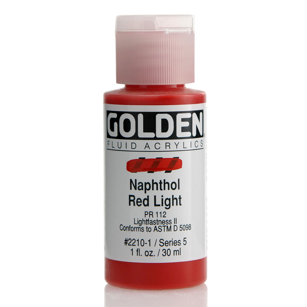 Golden Fluid Acrylic 1 oz Naphthol Red Light