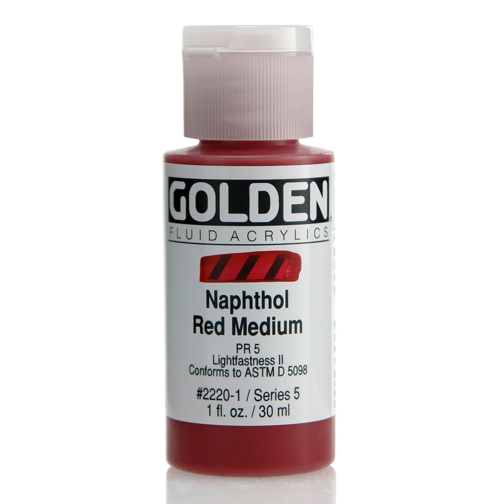 Golden Fluid Acrylic 1 oz Naphthol Red Medium
