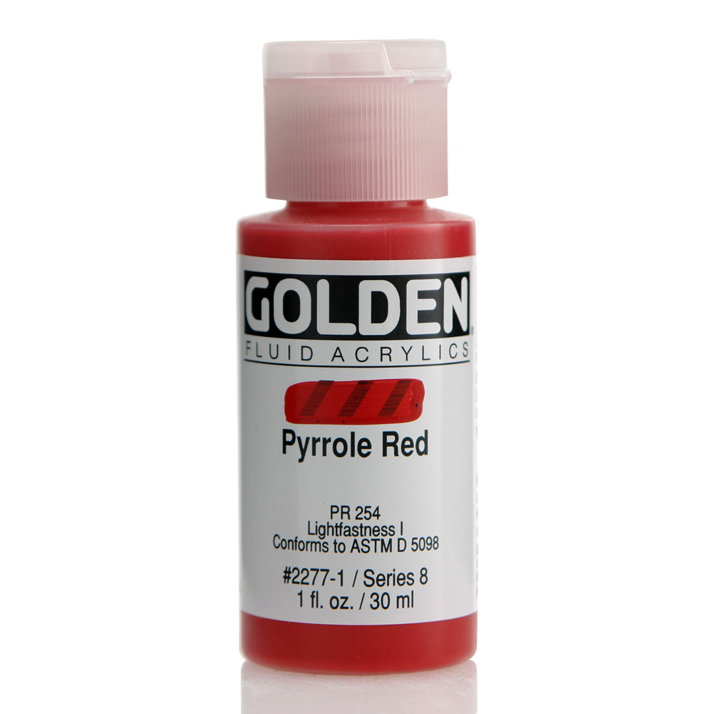 Golden Fluid Acrylic 1 oz Pyrrole Red