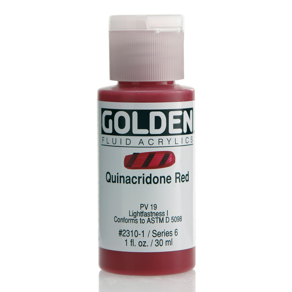 Golden Fluid Acrylic 1 oz Quinacridone Red