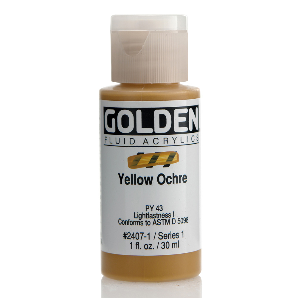 Golden Fluid Acrylic 1 oz Yellow Ochre