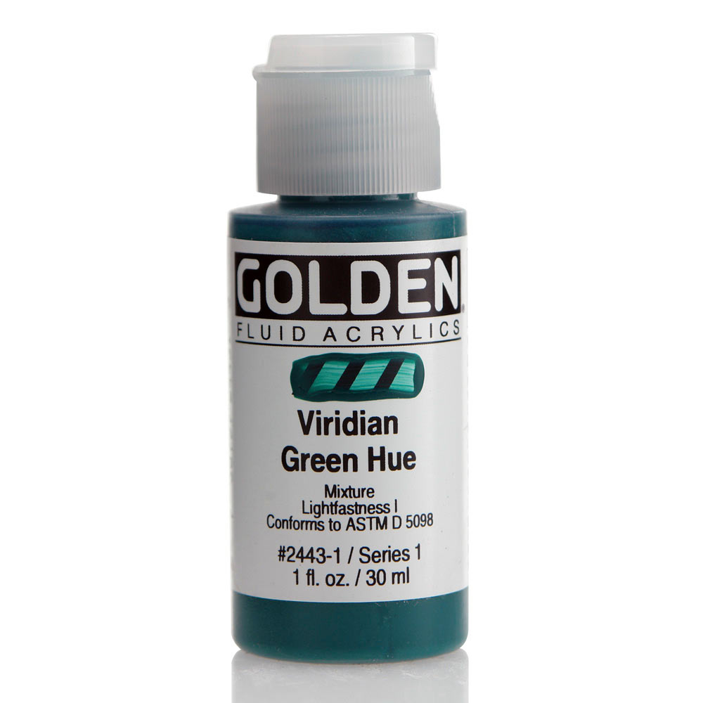Golden Fluid Acrylic 1 oz Viridian Green