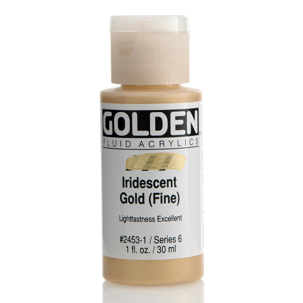 Golden Fluid Acrylic 1 oz Iridescent Gold
