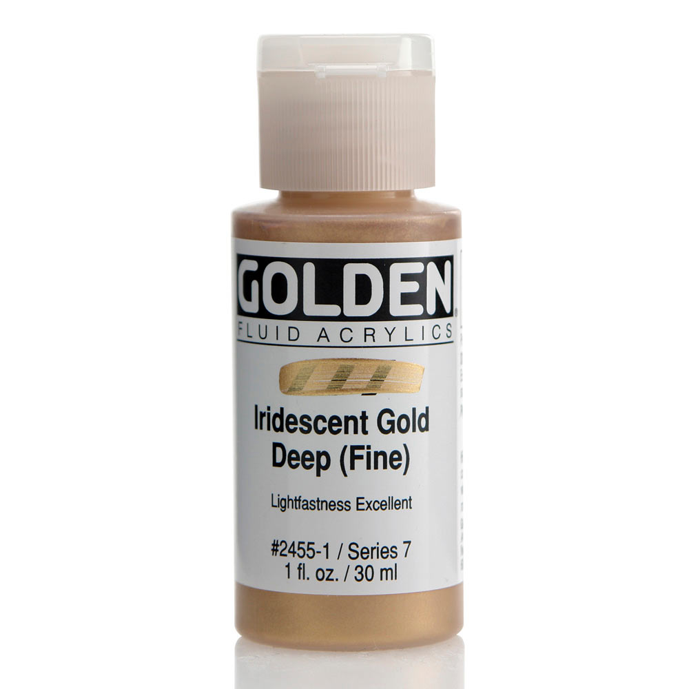 Golden Fluid Acrylic 1 oz Iridescent Dp Gold