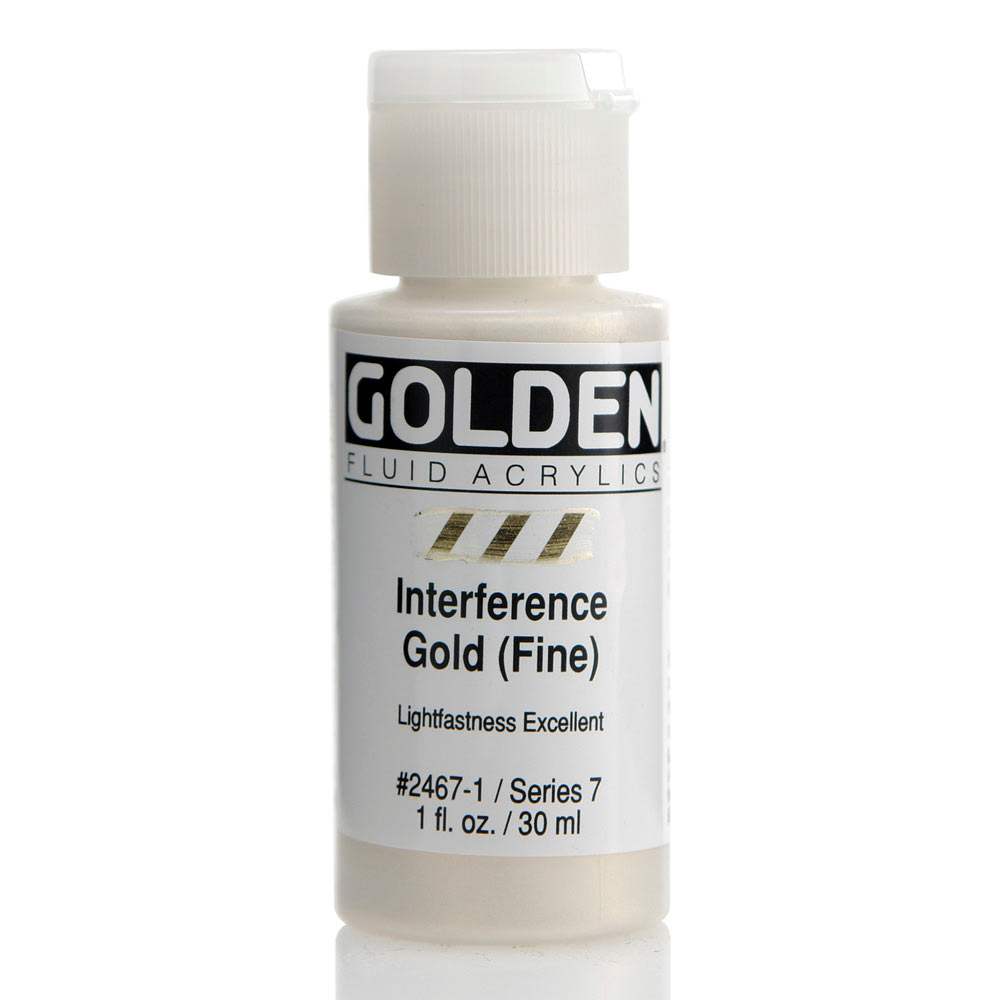 Golden Fluid Acrylic 1 oz Interf Gold Fine