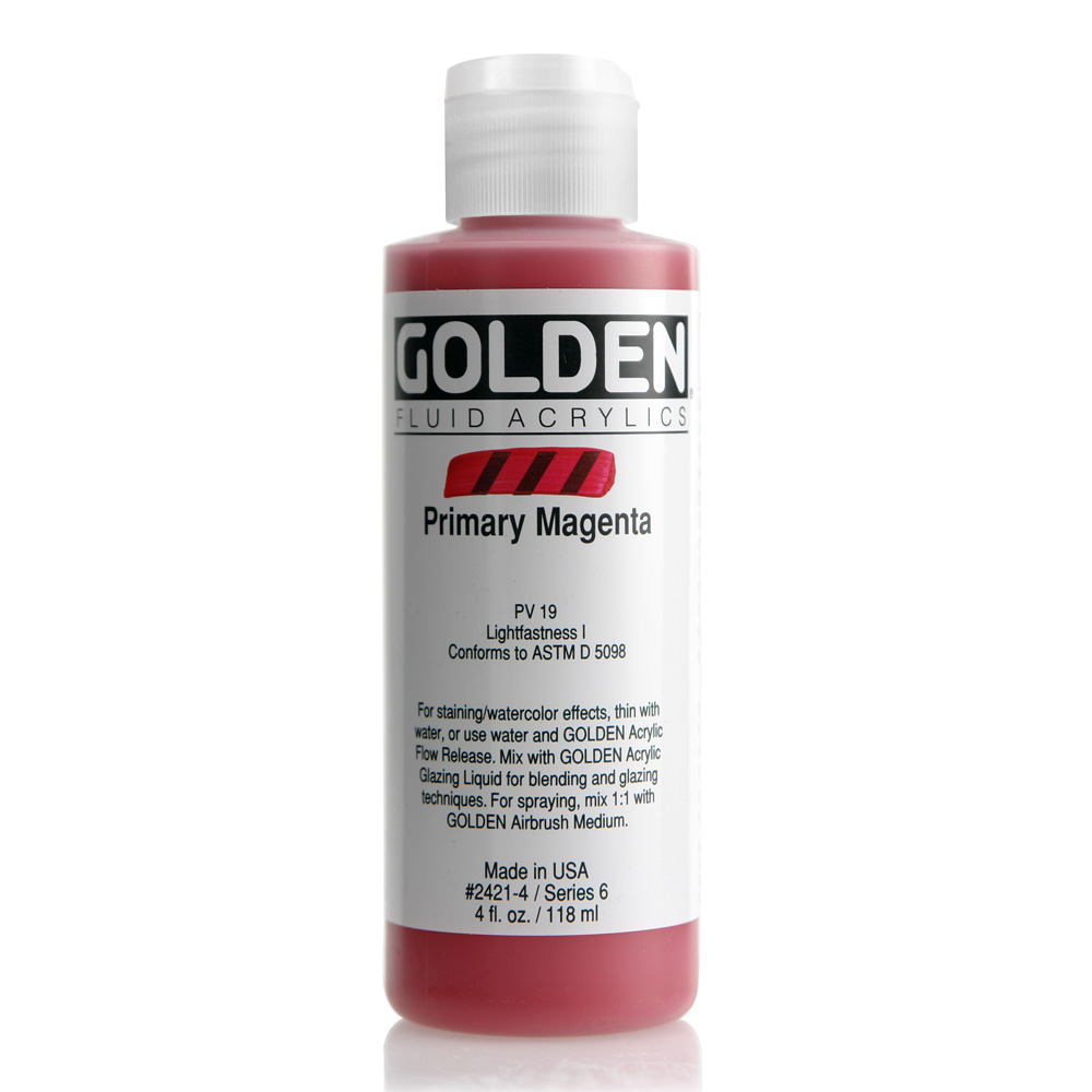 Golden Fluid Acrylic 4 oz Primary Magenta