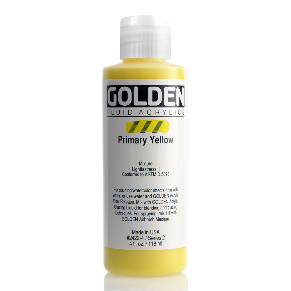 Golden Fluid Acrylic 4 oz Primary Yellow