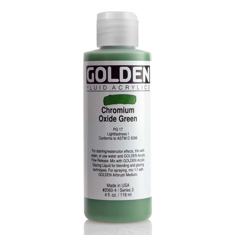 Golden Fluid Acrylic 4 oz Chromium Ox Green