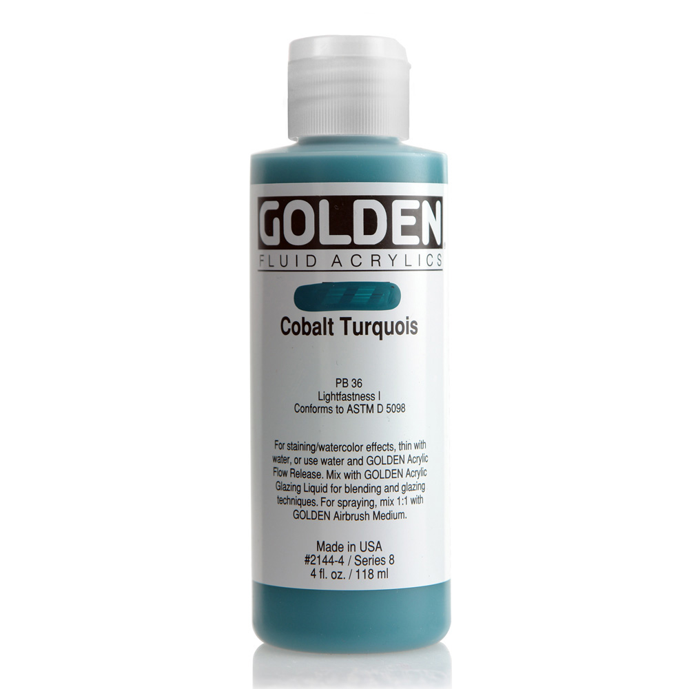 Golden Fluid Acrylic 4 oz Cobalt Turquoise