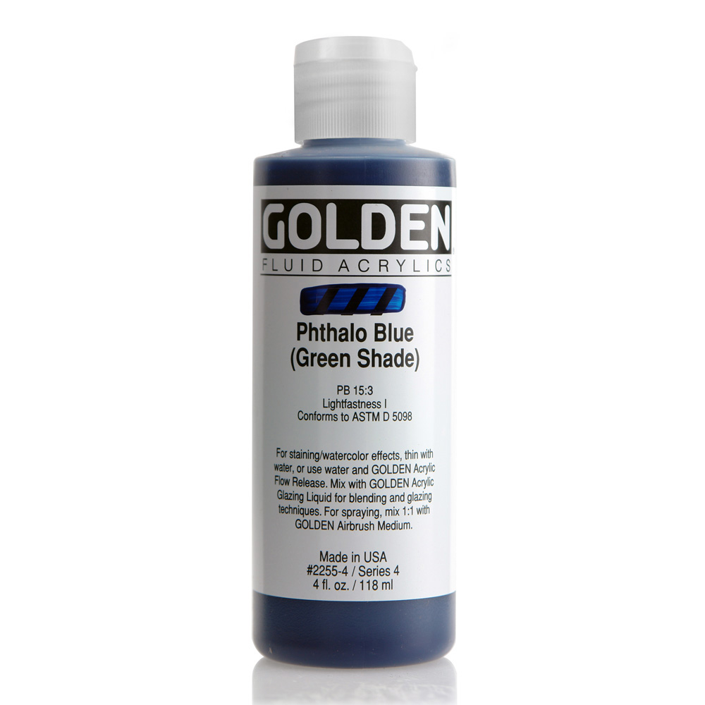 Golden Fluid Acrylic 4 oz Phthalo Blue GS