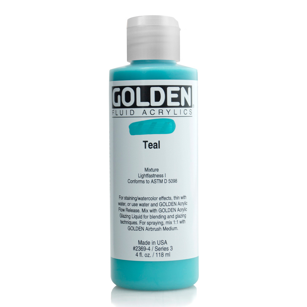 Golden Fluid Acrylic 4 oz Teal