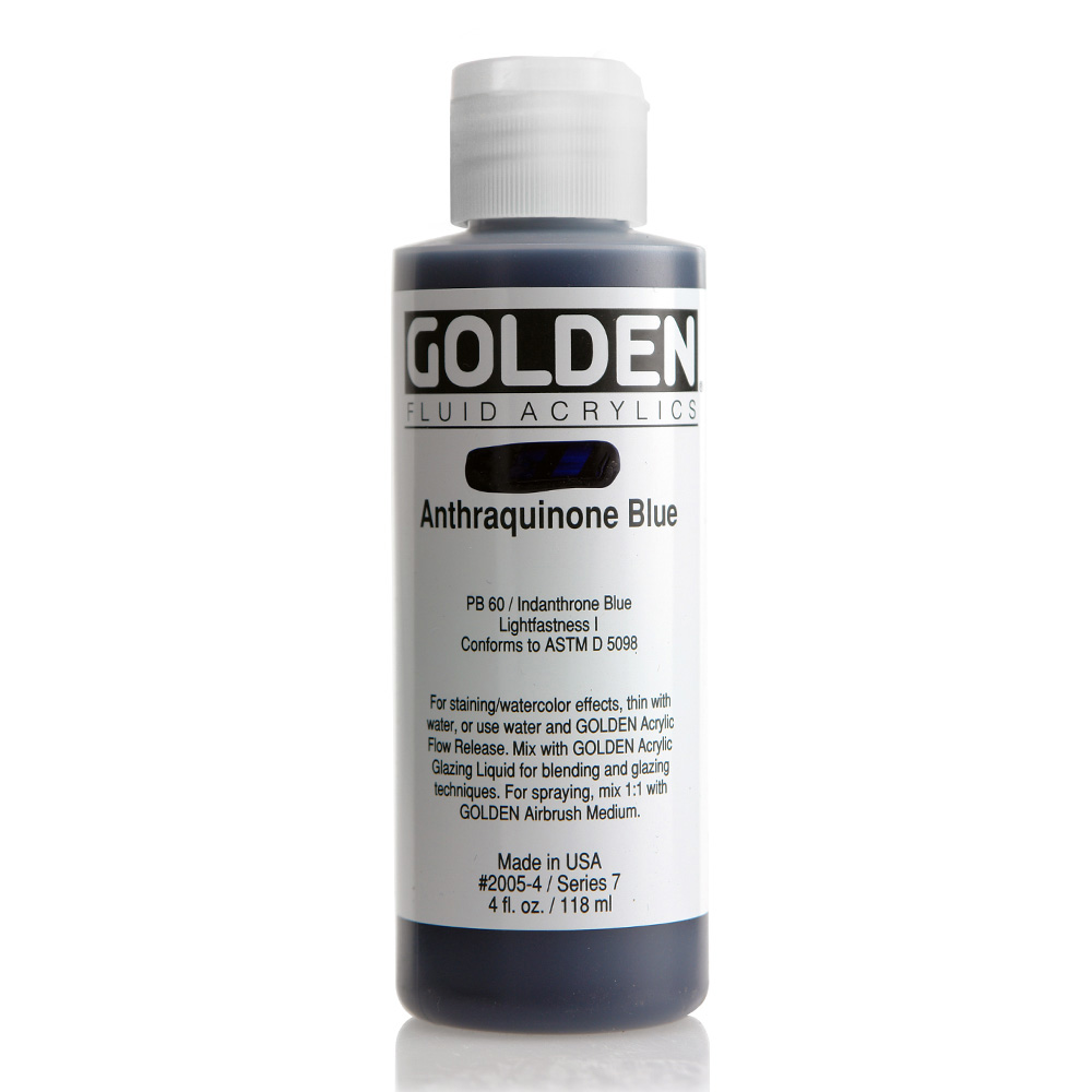 Golden Fluid Acrylic 4 oz Anthraquin Blue