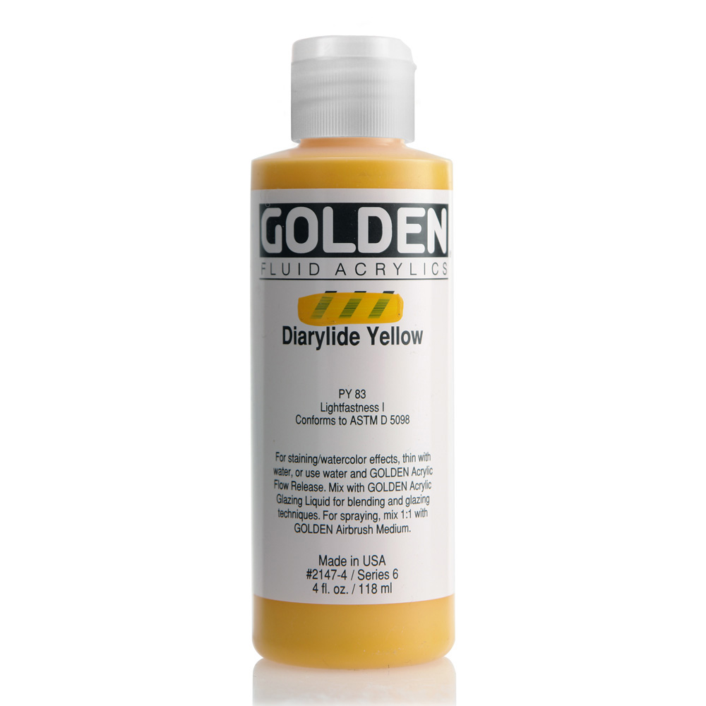 Golden Fluid Acrylic 4 oz Diarylide Yellow