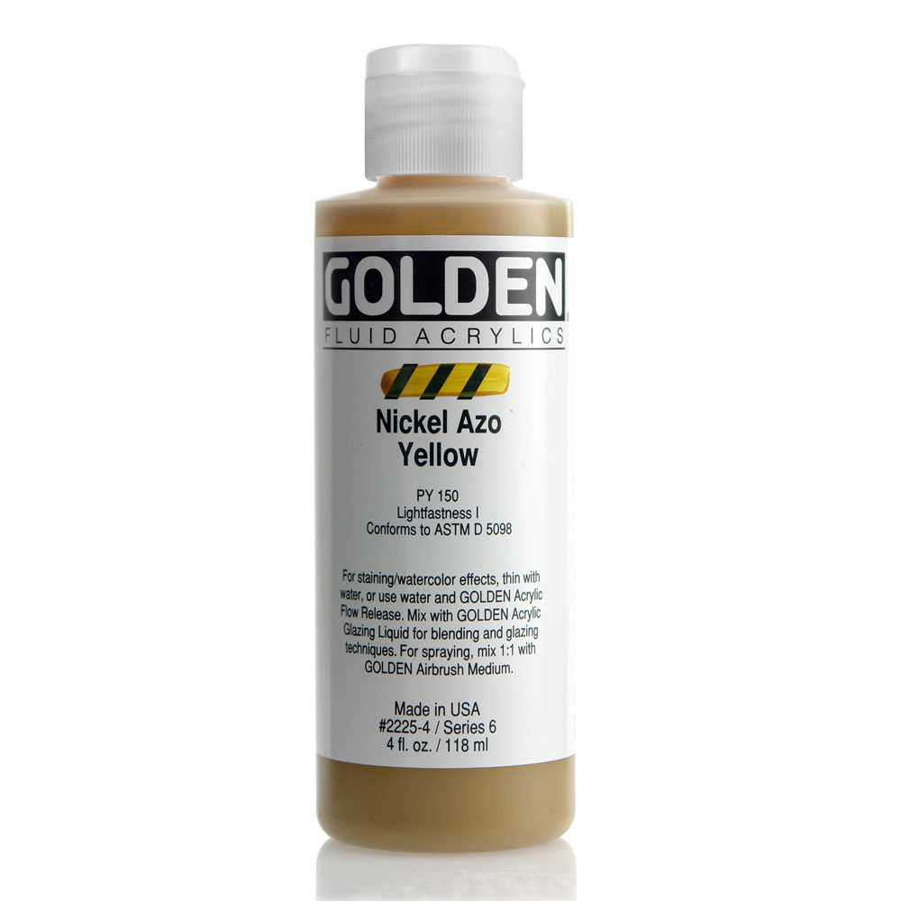 Golden Fluid Acrylic 4 oz Nickel Azo Yellow