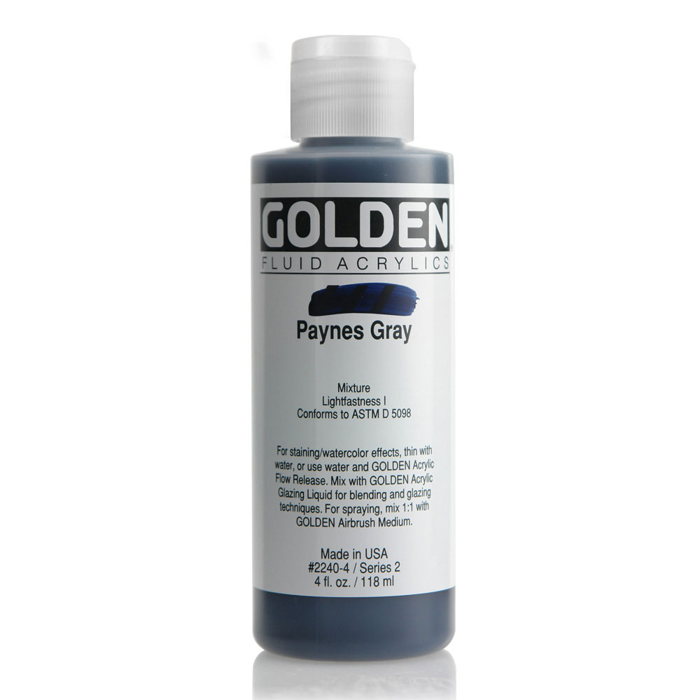 Golden Fluid Acrylic 4 oz Paynes Gray